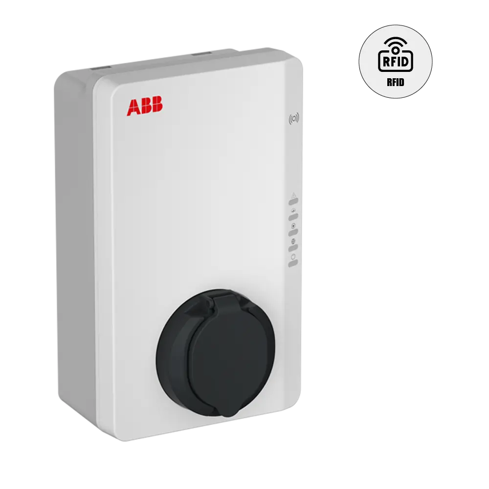 Socket ładowarki ABB z czytnikiem RFID bez kabla